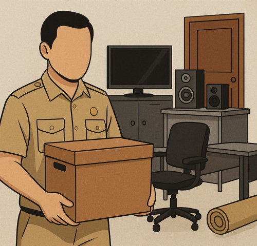 Aset Negara Dijarah! Oknum Pegawai Diskominfo Kampar Diduga Bawa Pulang Barang Kantor ke Rumah Pribadi