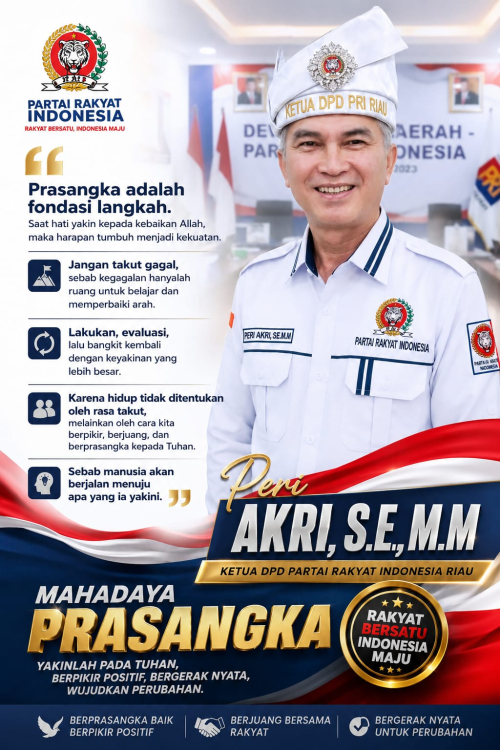 Peri Akri Ajak Kader PRI serta Masyarakat Bangun Optimisme dan Semangat menjunjung tinggi Pola Pikir Positif.