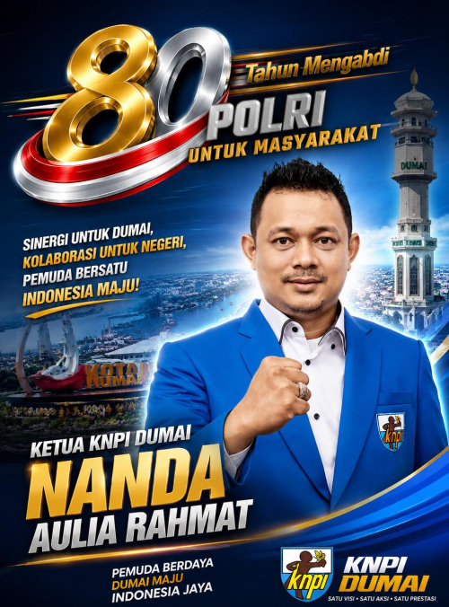 KNPI Dumai Apresiasi Pengabdian Polri di HUT Bhayangkara ke-80