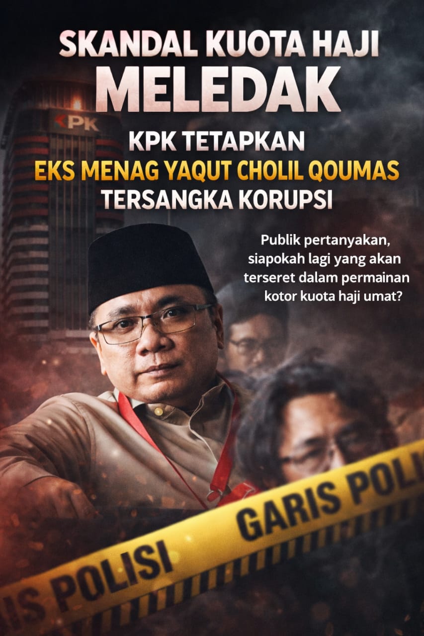 Skandal Kuota Haji Meledak: KPK Tetapkan Eks Menag Yaqut Cholil Qoumas Tersangka Korupsi