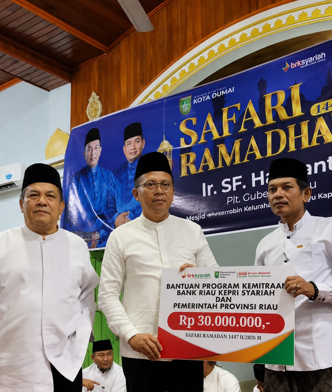 Bantuan CSR Rp30 Juta untuk Masjid Al Muqarrabin Dumai Belum Cair, Pengurus Minta Penjelasan Pemprov Riau
