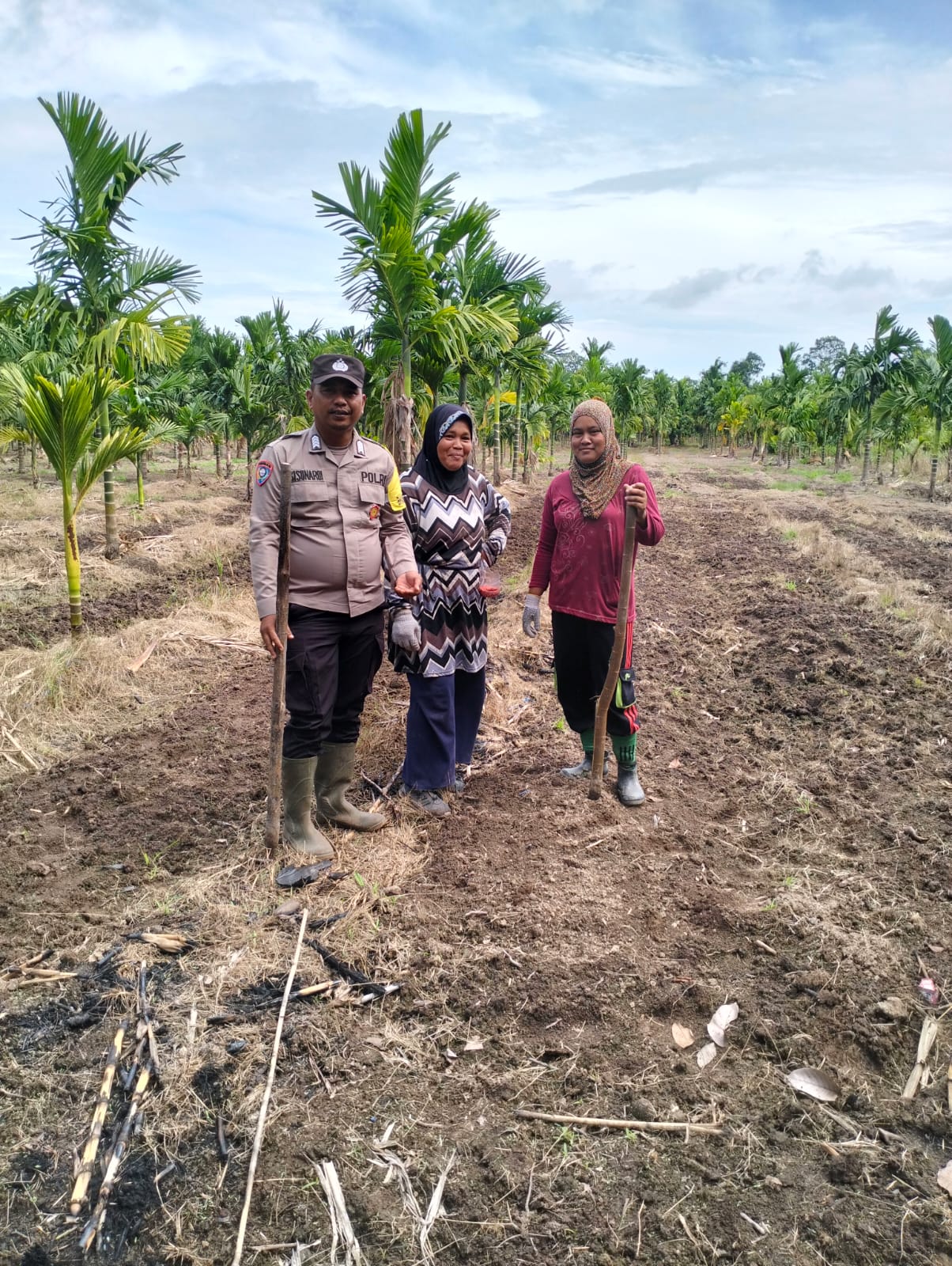 Polsek Merbau Lakukan Pengecekan Lahan Jagung Pipil di Desa Bandul, Dukung Swasembada Pangan Nasional