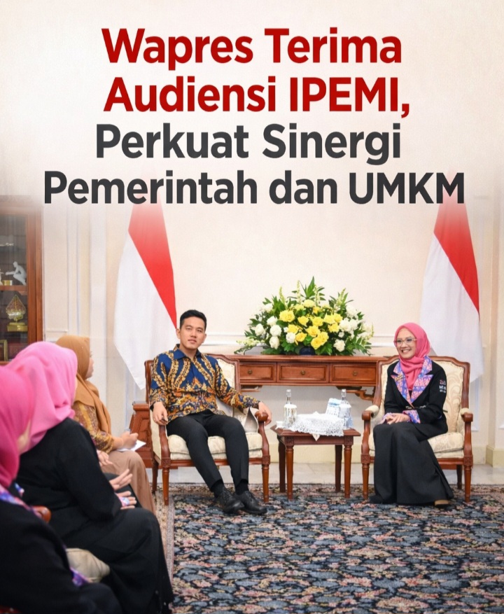Wapres Gibran Rakabuming Raka Terima Audiensi IPEMI, Perkuat Sinergi Pemerintah dan UMKM